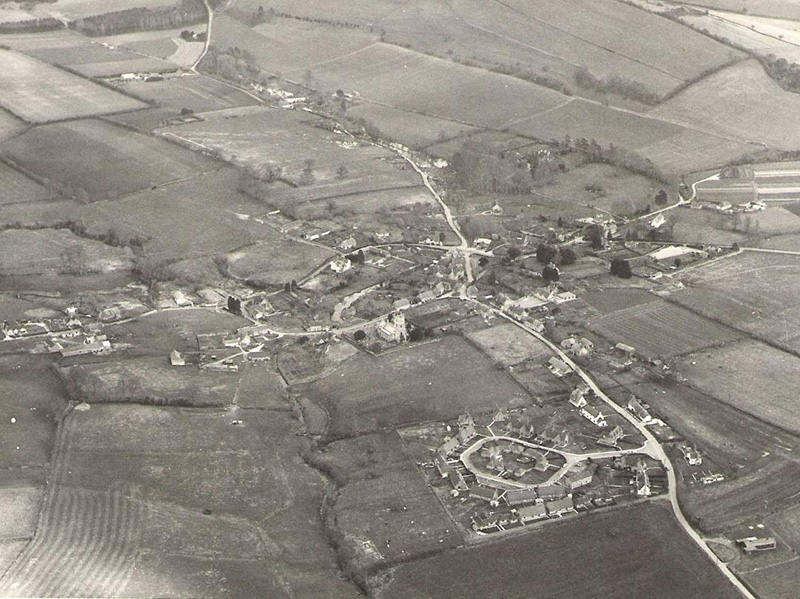 Historical aerial shot of fontmell magna